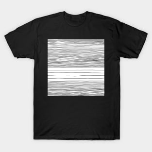Monochrome black and white graphic stripe minimalist style T-Shirt